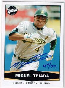 MLB 2004 UD SP Authentic Buy Back Autograph Miguel Tejada 47/70 Auto Upper Deck バイバック 直筆サイン ミゲル・テハダ