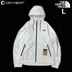 1円～!売切!【正規新品】THE NORTH FACE◆NOVELTY TNF RAIN HOOD マウンテンパーカー US限定 撥水 アウトドア 高機能 袖ロゴ(L)白180915-65