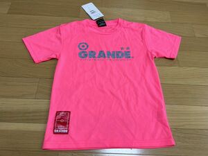 タグ付き　グランデ　半袖Tシャツ 130センチ トップス　キッズジュニア　スポーツ　サッカー　フットサル　GRANDE プラクティスシャツ