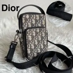 ✨️美品✨️ Dior オブリーク ショルダーバッグ キャンバス ブラック ロゴ