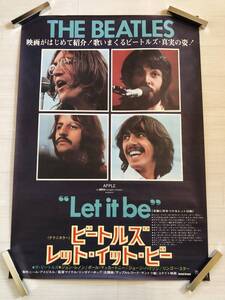 THE BEATLES K⑥ 当時もの 映画 告知ポスター Let it be ビートルズ グッズ John Lennon Paul McCartney