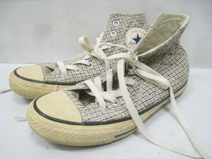 CONVERSE コンバース ALL STAR オールスター ハイカットスニーカー シューズ チェック 茶 ブラウン サイズ24cm