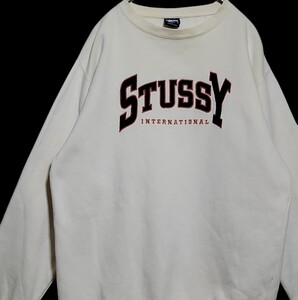 【STUSSY】ステューシースウェットトレーナー　フロントロゴ　90s～00s 古着