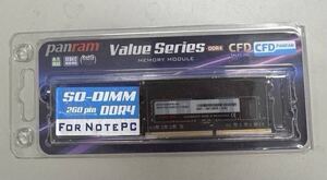 未使用品　CFD Panram D4N2400PS-4G SODIMM DDR4 PC4-19200 4GB 送料無料