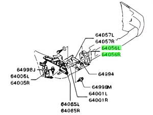 ★超希少 左右セット 未使用 純正 三菱 リアバンパーステー パジェロ V14V V21W V23C V23W V24C V24V V24W V24WG V34V V43W V44W V44WG