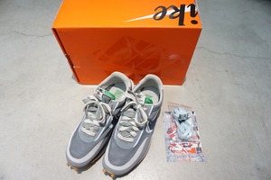 美品 正規 NIKE ナイキ CLOT クロット × sacai サカイ LD Waffle LD ワッフル DH3114-001 Grey Obsidian/Cool Grey US8.5本物 1013O▲