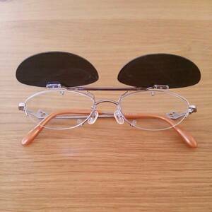 眼鏡のミキにて購入 private label プライベートレーベル 遠視 老眼 眼鏡 ササマタ シーザークリップ付き サングラスにも