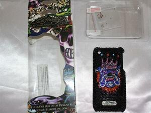 エドハーディー ED HARDY iPHONE 3G 3Gs アイフォーンケース 新品 KING DOG ブラック