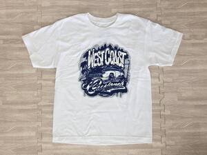 ウェストコーストカスタムズ　メンズTシャツ　半袖　Lサイズ　白×ブルー　Awful Lot Of Cough Syrup x WCC WEST COAST CUSTOMS 