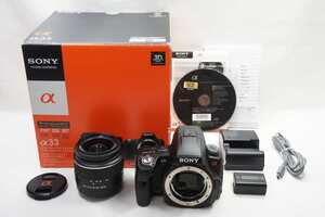 【適格請求書発行】良品 SONY α33 SLT-A33L ズームレンズキット (DT 18-55mm F3.5-5.6 SAM SAL1855) 元箱付【アルプスカメラ】241002a