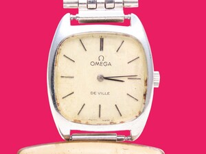 ■♪価格高騰! 資産価値！ ジャンク レディース ビンテージ 高級超レア！ OMEGA オメガ Deville デビル 手巻き