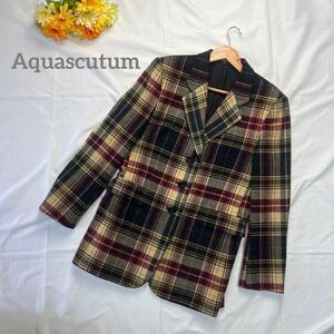 Aquascutum テーラードジャケット チェック柄 11 総裏