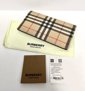 新品 BURBERRY 長財布 保存袋・説明書・タグ等 バーバリー ウォレット ロングウォレット ベージュ