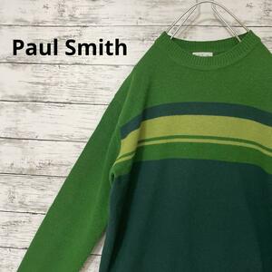 Paul Smith セーター アンゴラ ライン 緑 激レア 入手困難
