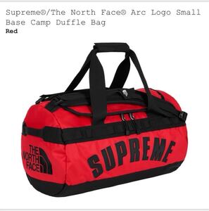 美品 国内正規 19SS Supreme The North Face Arc Logo Small Base Camp Duffle Bag RED ノースフェイス BC アーチロゴ ボストン ダッフル