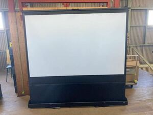 中古☆エプソン 自立式 携帯型 80インチ　ロールスクリーン ELPSC24　プロジェクター 公演 会議 事務 業務 オフィス プレゼン