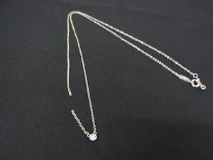 1円 TIFFANY＆Co ティファニー バイザヤード 1P ダイヤモンド SV925 ネックレス ペンダント アクセサリー レディース シルバー系 FF3648