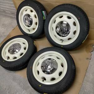 即決　■タイヤ新品■ ミケロッティ PCD100/110 ダンロップ 155/65R14 クリムソン ディーン