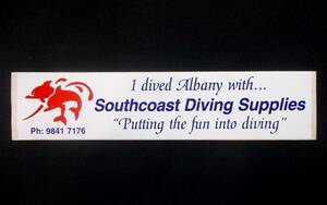 ダイビングステッカー★Southcoast Diving Supplies★ALBANY(アルバニー)/西オーストラリア★非買品★