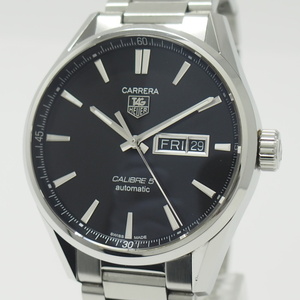 【中古】TAG Heuer カレラ 自動巻き SS ブラック文字盤 WAR201A