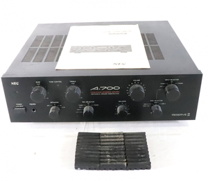 【通電OK】NEC ネック A-700 プリメインアンプ STEREOPHONIC INTEGRATED AMPLIFIER 100v 50/60Hz 190w オーディオ機器_GFE_B1217-F020