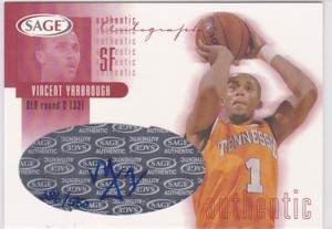 NBA 2002 SAGE auto Red Vincent Yarbrough /550