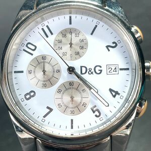 美品 Dolce & Gabbanaドルチェ&ガッバーナSandpiper サンドパイパー 腕時計 アナログ クオーツ クロノグラフ 新品電池交換済み 動作確認済