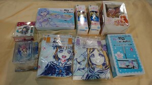 リゼロ・⑨・ラブライブ・霞・フィギュア・タオル・テーブル・ビジュアルクロス・グッズ色々まとめ売り・ アニメ・未使用品