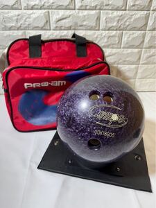 HS226 スターダスト STAR DUST ボーリングの玉 00K18605 パープル ケース付 12ポンド 中古