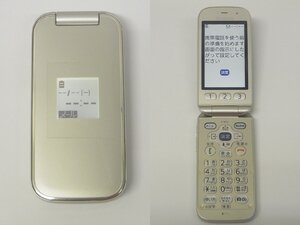 ユ■/Zこ8746　ドコモ docomo らくらくホン F-01G ゴールド 簡易動作OK 初期化済 ガラケー ジャンク 保証無