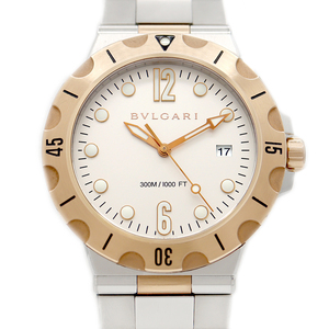 BVLGARI ブルガリ ディアゴノ スクーバ DP41SPGSD DP41S デイト 300m防水 K18PG ピンクゴールド メンズ 自動巻き