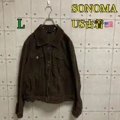 【SONOMA ソノマ】アメリカ古着　コーデュロイジャケット　ブラウン　L