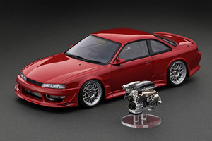 イグニッションモデル WEB限定 IG3083 1/18 VERTEX S14 シルビア レッド With エンジン