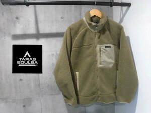 美品 23AW TARAS BOULBA タラスブルバ 防風 ボアフリースジャケット M/ボンディング裏メッシュ ボアブルゾン/茶/メンズ/TBM-F23-014-028