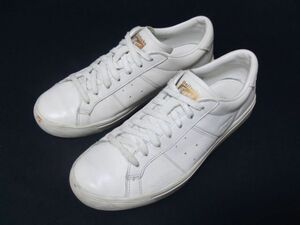 即決早勝!!絶対推奨onitsuka Tiger本革スニーカー白×金25.5㎝【鬼塚喜八郎】オニツカタイガー型押し刻印レザーシューズ★良質天然皮革