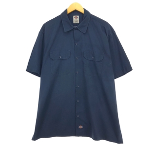 古着 ディッキーズ Dickies 半袖 ワークシャツ メンズXL /eaa452598 【SS2409_50%】