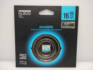 未使用・未開封品　16GB KLEVV　microSDHCカード　microSDカード　メモリーカード