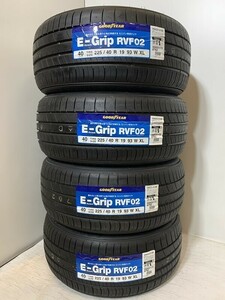 【送料無料】未使用品夏タイヤ４本セット 225/40R19 93W XL(SGY100-49)GOODYEAR E-Grip RVF02 225/40/19 ミニバン用　2020年～