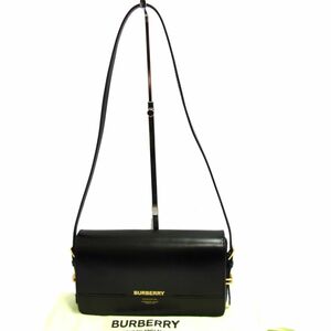 美品◆BURBERRY バーバリー グレース レザーショルダーバッグ 本革 イタリア製 レディース