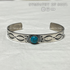 シンパシーオブソウル ターコイズ シルバー バングル ブレス ブレスレット メンズ SYMPATHY OF SOUL