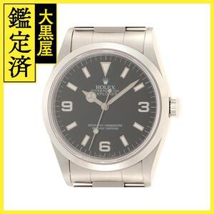 U番年月　ROLEX　ロレックス　エクスプローラーI　14270　SS　ブラック　メンズ　自動巻き　2148103704796【432】