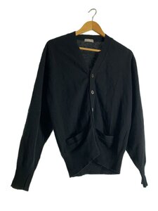 COMME des GARCONS HOMME◆80s/初期/デカオム/archive/アーカイブ/カーディガン/ウール/BLK/無地