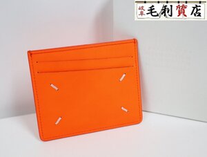 MAISON MARGIELA メゾン マルジェラ PORTACARTE DI CREDITO 4ステッチ カードケース SA1VX0009 オレンジ 未使用 パスケース