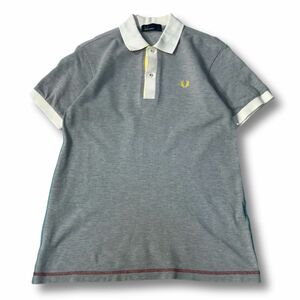 《良品◎》FRED PERRY フレッドペリー★ワンポイントデザイン*ポロシャツ*グレー*サイズS(MS2929)◆S60