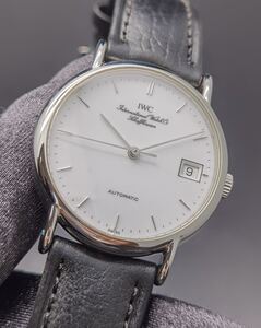 中古美品 IWC アイダブリューシー オールドインター ポートフィノ Ref.3513 Cal.37521 SS 白 ホワイト文字盤 デイト メンズ 自動巻 腕時計