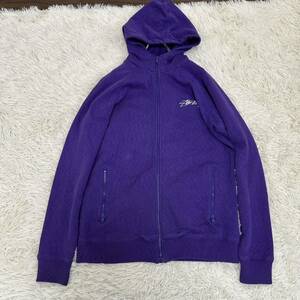 【STUSSY】ステューシー M ジップアップパーカー パープル