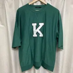 NIKO AND ... Kロゴ Tシャツ Lサイズ 緑