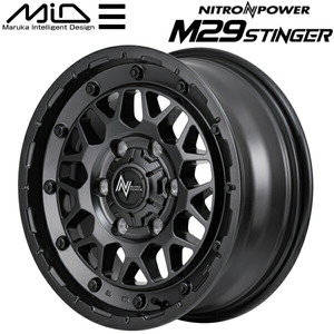 MID ナイトロパワー M29 STINGER ホイール4本 バレルブラック 6.5J-16inch 6H/PCD139.7 inset+38