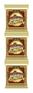 ★ERNIE BALL 2006 ×3 [10-50] Earthwood Extra Light 80/20 Bronze アコースティックギター弦★新品送料込/メール便