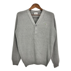 LACOSTE ラコステ Vネックセーター グレー (メンズ 4) 中古 古着 R9914